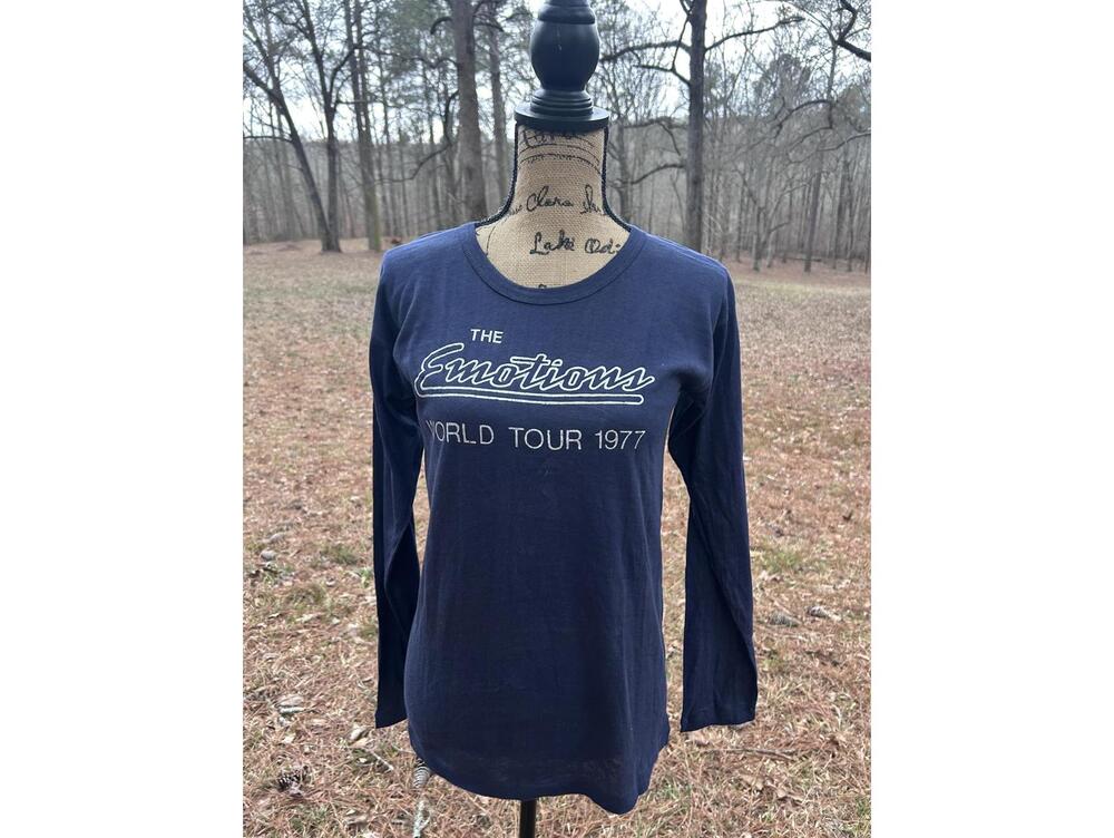 RARE ! Vintage Long Sleeve The Emotions WORLD TOUR 1977
